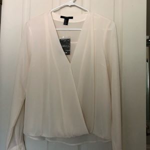 NWT Forever 21 drapey dress shirt M